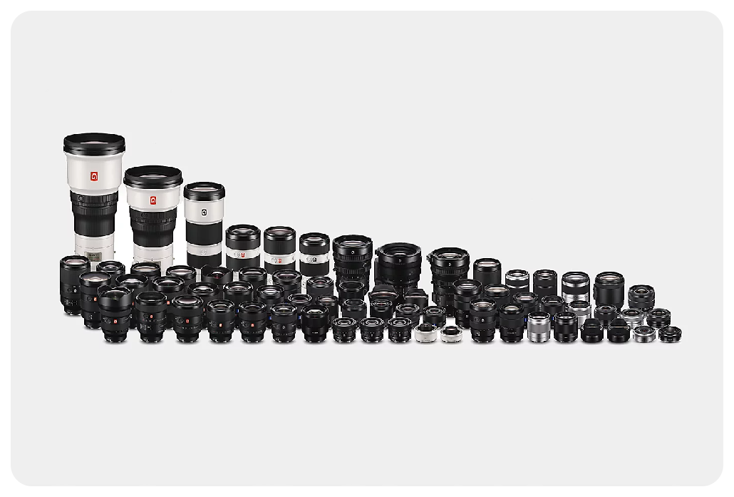 Range of Sony E Mount full frame lenses